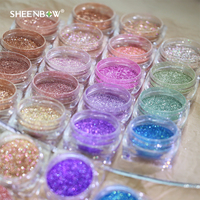 Sheenbow Ultrafeines Kosmetisches Silber-Diamant-Glitzerpuder, Vielseitiges Lidschatten-Pigment für Augen, Gesicht & Körper
