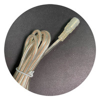 Connecteur d'alimentation CC femelle transparent de 1,5 m de longueur pour LED, 5,5*2,1 0,5 20AWG