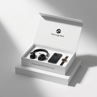 Boîtes de papier d'impression de logo recyclables écologiques personnalisées à faible quantité minimale de commande produits électroniques avec doublure pour les petites entreprises