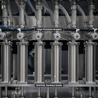 Machine de remplissage automatique de flacons en verre pour shampoing, savon liquide, pâte, crème, lotion, huile, à haute précision, électrique et pneumatique