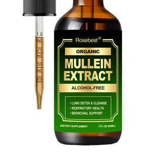 Suplementos de Saúde OEM de Marca Privada, Fórmula Herbal Natural <span class=keywords><strong>3</strong></span> em 1 para Limpeza e Desintoxicação dos Pulmões, Extrato Líquido de Folha de Mullein 60ml - Product Image 1