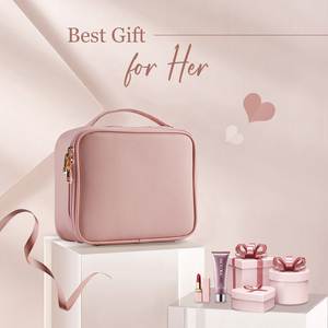 Portable <b>Makeup</b> Bag Storage Leather Cosmetic Artist Bag Travel Cosmetic Organizer Waterproof Beauty Storage <b>Box</b> for Women Girls - Product Image 4