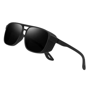 <span class=keywords><strong>Gafas</strong></span> de <span class=keywords><strong>Sol</strong></span> Steampunk para Hombre, Estilo Industrial con Protectores Laterales, <span class=keywords><strong>Gafas</strong></span> de <span class=keywords><strong>Sol</strong></span> Retro para Motociclistas, UV400 - Product Image 4