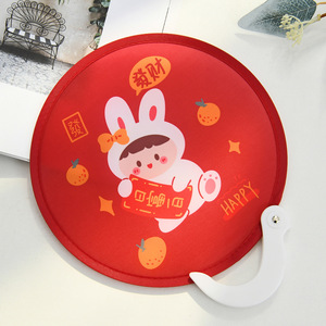 Neue benutzer definierte Cartoon Folding Small Fan benutzer definierte Logo langlebige Nylon Siebdruck gedruckt Werbe Fan ONEMAX Großhandel - Product Image 5