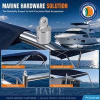 Accessoires de quincaillerie marine pour bateaux et yachts : Embout externe à œillet pour capote Bimini en acier inoxydable 316, pour tube de 19 mm (3/4 pouce)