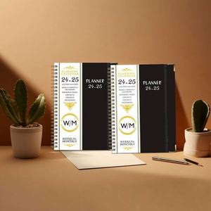 Agenda hebdomadaire et mensuel personnalisable avec logo, juillet 2024 - juin 2025, organiseur 2024, planificateur imprimé, cadeau, A5, 80 feuilles - Product Image 4