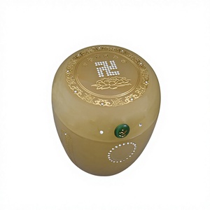 Customized Size White and Pure Black Granite Adult Human <b>Ashes</b> Rectangle Modern Waterproof Tombstone Urn - Product Image 2