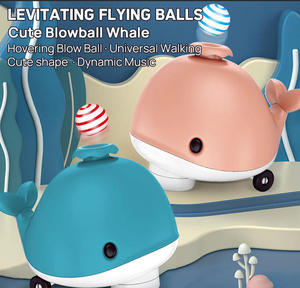 Novedoso y Adorable Juguete Musical con Forma de Ballena Eléctrica que Sopla Bolas, con Bola Pequeña Suspendida, Funciona con Batería Universal para Niños - Product Image 2