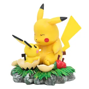 12cm PVC Pokemoned Bonito Anime Figura Coleção Decoração Modelo Brinquedos Pickachu Action Figure