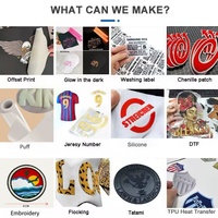 Transferts thermocollants en plastisol DTF pour l'impression en gros de logos, numéros de maillots de football et lettres pour vêtements de sport et t-shirts