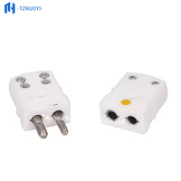 Conector Termoeléctrico de Cerámica Tipo K, Macho y Hembra, Blanco, NY-SHX/NHX-K-M/F, Resistente a Altas Temperaturas, Alta Resistencia, 5A 450V