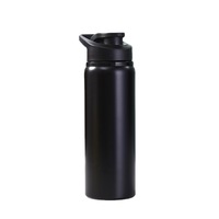 Bouteille d'eau sport personnalisée en acier inoxydable 304, anti-fuite, pour voiture, avec couvercle à pression manuelle, portable
