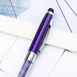 ปากกาสไตลัสขายส่ง ของขวัญสุดหรู ปากกาคริสตัลเพชร ปากกาโลหะแบบลูกกลิ้ง ปรับแต่งโลโก้ได้ สำหรับสาวๆ - Product Image 3