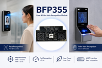 Módulo de Verificación de Acceso Inteligente BFP355 con Detección Biométrica Dual, Encendido Rápido, UART, USB, Reconocimiento Facial y de Palma de la Mano