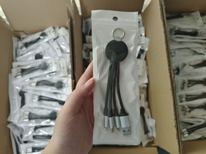 Cáp sạc USB đa năng tích hợp đèn LED logo tùy chỉnh 3 trong 1, móc khóa độc đáo, hỗ trợ nhiều chức năng, từ USB sang Type C & Micro USB - Product Image 6