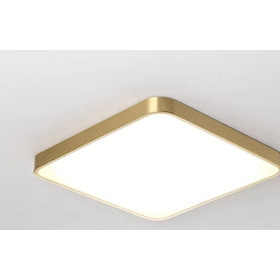 2023 New Modern <b>LED</b> <b>Ceiling</b> <b>Lights</b> Gold Rectangular <b>Round</b> Fixture for Living Rooms & Bedrooms Copper Body AC Power Source - Product Image 4