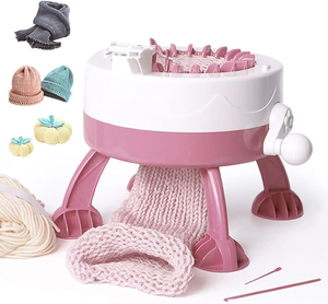 48 Needles Cylinder Handmade Wool Knitting Machine DIY Home Use Fashion Durable ABS Material Portable Knitting Tool for Hats - Product Image 1