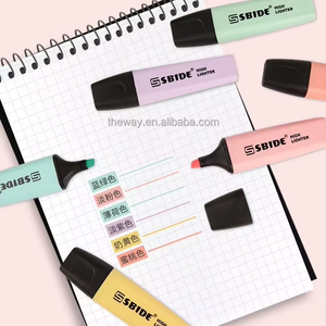 6pcs couleur <span class=keywords><strong>pastel</strong></span> <span class=keywords><strong>surligneur</strong></span> marqueur fluorescent Set Yiwu Usine Pas Cher <span class=keywords><strong>Prix</strong></span> - Product Image 2