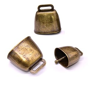 Chất Lượng Cao Loud Giọng Nói 35Mm <span class=keywords><strong>Mini</strong></span> Retro Bò Chuông Ngựa Cừu Sắt Chống Ttheft Trang Trí Kim Loại Pet Chuông - Product Image 4