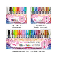 Stylo à ongles liquide permanent Guangna, kit professionnel de feutres de polissage pour nail art, 12 couleurs, stylo de traitement des ongles
