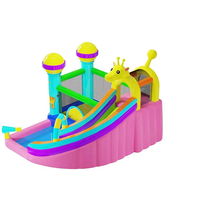 Château gonflable commercial d'extérieur pour enfants avec toboggan facile, en Oxford, capacité 500 kg, pour un plaisir de saut et de jeu