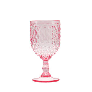 Copo de Vinho Clássico de Plástico Multicolorido Transparente Essenciais para Casamento e Festas - Copos Verde Azul Roxo Rosa 201-300ml CX - Product Image 4