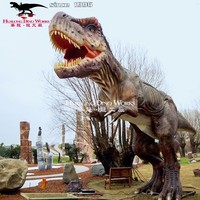 Modèle de dinosaure animatronique T-Rex, sculpture de Tyrannosaure, équipement interactif pour centre commercial et parc à thème sur le thème des dinosaures jurassiques