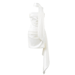 TAOP&ZA 2025 Nuovo Abito <span class=keywords><strong>Invernale</strong></span> da Donna Stile Retrò Senza Maniche con Cintura in Vita Aderente Stile Sciarpa Senza Spalline 25097 - Product Image 4