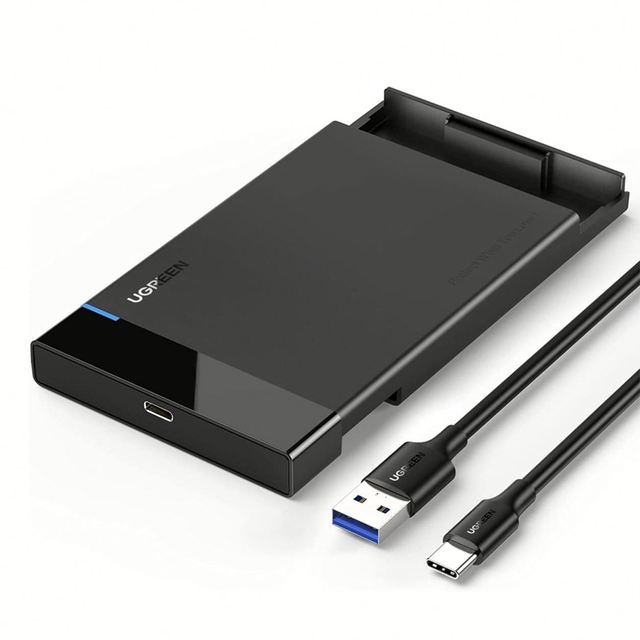 UGREEN 2.5" Hard Drive Enclosure USB C 3.1 Gen 2 to SATA III 6Gbps for SSD HDD 9.5 7mm External Hard Drive Disk Case with UASP
