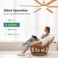 Ventilador de Techo Industrial Moderno de 100 Pulgadas con Luz LED, 6 Aspas, 6 Velocidades, Motor DC, Control Remoto, Silencioso