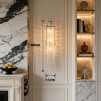 Applique murale LED moderne en cristal, éclairage décoratif d'intérieur pour la maison, l'hôtel, la chambre, le couloir, luminaire mural de luxe