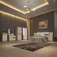 Ensemble de lit King Size en bois au design moderne, pas cher, en gros, double, Queen, MDF, ensembles complets pour la chambre à coucher, meubles de rangement pour appartement