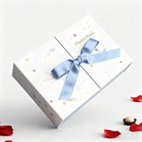 Vente en gros de haute qualité Ensemble magnétique blanc et bleu Boîte cadeau bon marché Emballage en carton Boîtes cadeau magnétiques pliantes en papier