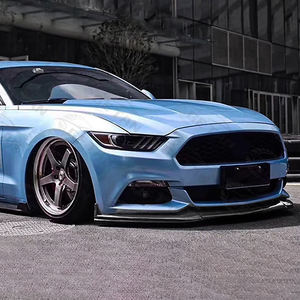 Lèvre de pare-chocs avant en fibre de carbone style S pour <span class=keywords><strong>Mustang</strong></span> 2015-2017, surface polie haute brillance, installation par vis, garantie de 6 mois - Product Image 4