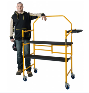 American Standard Mini echafaudage mobile pliable avec roues Etabli en acier pour electricien/charpentier/peintre/jardinier - Product Image 5