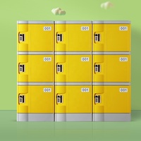 Casier de rangement commercial moderne à 6 portes en plastique ABS pour chaussures et vêtements avec RFID