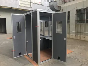 Angepasst Gleichzeitige Eine Person Dolmetscher Booth mit 2 Türen: W1200xD1600xH2000mm
