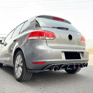 สำหรับ Golf 6 MK6 รุ่นมาตรฐาน ปี 2008-2012 ชุดแต่งกันชนหลัง ดิฟฟิวเซอร์ ฝาครอบด้านล่าง ชุดแต่งตัวถังรถยนต์ - Product Image 5