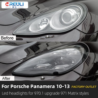CREULI Nuevo Kit de Actualización de Faros Delanteros de 12V para Panamera 970 970.1 hasta 2023, Faros LED Matrix de 5500K y 4000 Lúmenes