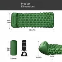 Matelas de tente gonflable ultra-léger et portable avec repose-pieds, coussin de couchage imperméable pour le camping en plein air, tapis de pique-nique