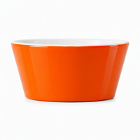 Bol en mélamine blanc intérieur, orange mat extérieur, conique W0321 11,8 cm pour hôtel, restaurant, traiteur, réutilisable, vente en gros, personnalisé