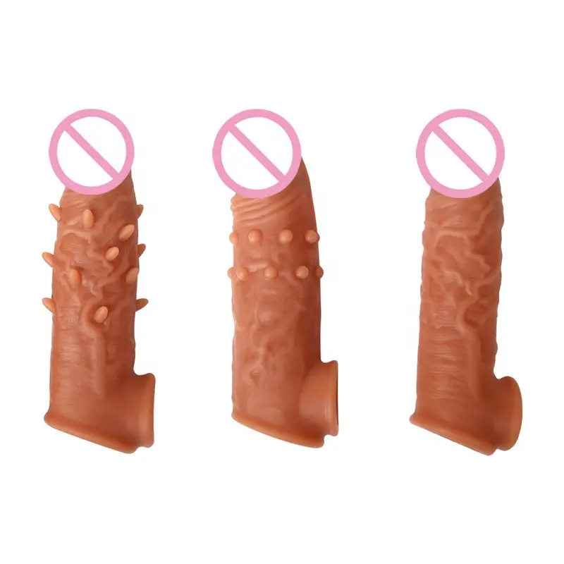 Jouet sexuel en silicone, vente en gros, 10 pièces, extension de bite, <span class=keywords><strong>préservatif</strong></span> pour hommes, manches de pénis