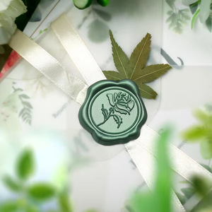 สติกเกอร์ปิดผนึกแท็บแว๊กซ์กุหลาบสี28มม. 14สี10ชิ้นมีกาวในตัวแผ่นปิดผนึกซองจดหมายน่ารักการตกแต่งสมุดบันทึก - Product Image 5