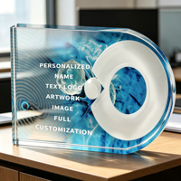 Neelpure 127431 Adorno de Cristal Biotech con Bio-Patrón Grabado Personalizable para Premios Médicos y Científicos