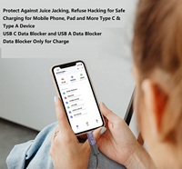 Bloqueur de données USB de type C avec gaine en PVC et blindage tressé Charge rapide 3A Charge haute vitesse pour appareil photo d'ordinateur stocké