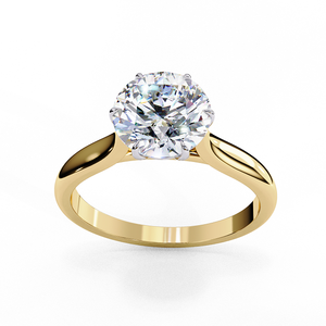Yellow Gold <b>Diamond</b> <b>Ring</b> for Women Luxury Look Elegant Design Stylish Daily Wear Jewelry - Product Image 5
