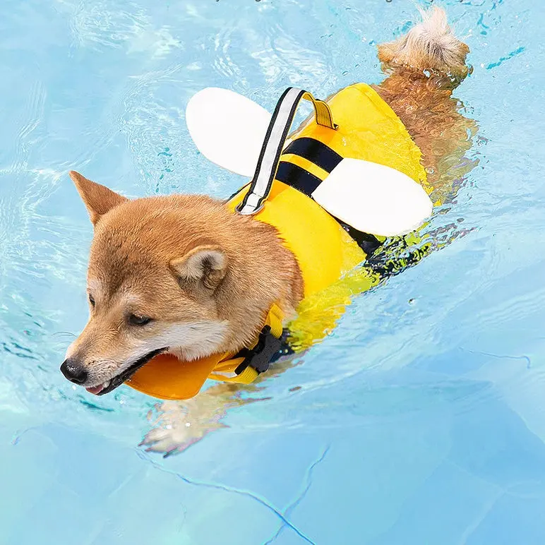 Sécurité réfléchissante étanche personnalisé flottant chien de compagnie natation gilet de sauvetage flottabilité costume pour chiens