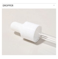 Flacon compte-gouttes en verre givré mat vert pour huile essentielle et crème/sérum de soin de la peau avec bouchon compte-gouttes blanc 15 ml