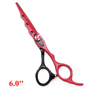 Set di Forbici per Capelli Personalizzate all'Ingrosso, Viola e Rosso, Forbici da Parrucchiere, Set di Forbici Sfoltenti per Barbieri e Saloni di Bellezza - Product Image 4