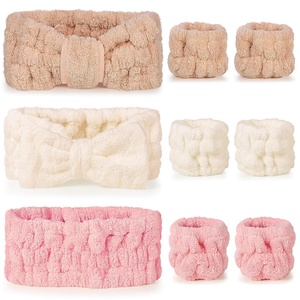 Custom Logo Spa <b>Headband</b> and Wristbands Set <b>Face</b> <b>Wash</b> Hairband Wrist Band for Washing <b>Face</b> Makeup Skincare Accessories Tools - Product Image 1